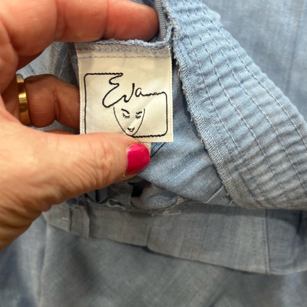 Vintage Chambray 80’s Elastic High Waist Pants - Picture 8 of 8